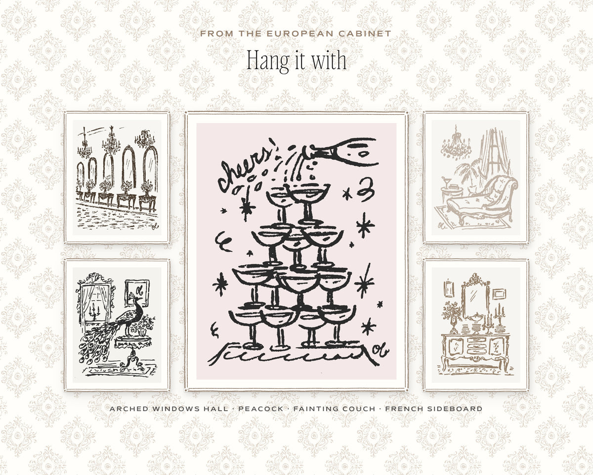 Cheers Art Print, hang it with