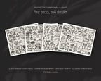 Christmas 4-Pack Doodle Bundle, the four packs inside