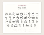 Classic Christmas Doodle Pack, everything in the set