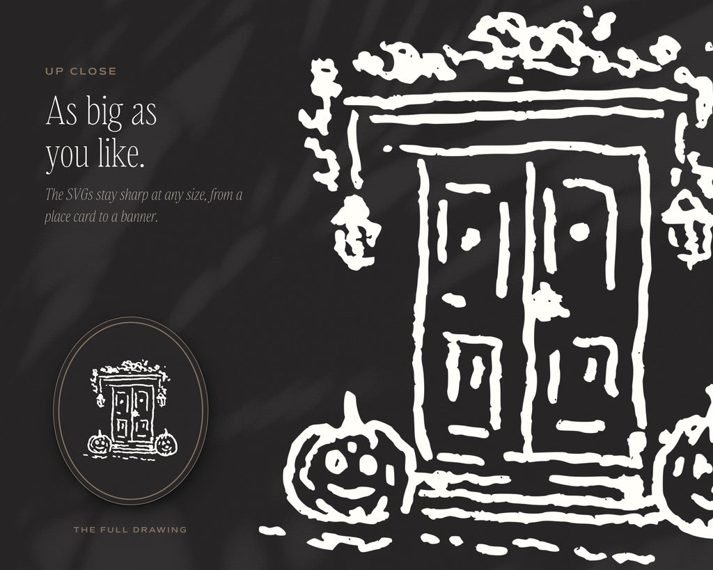 Classic Halloween Doodle Pack, up close