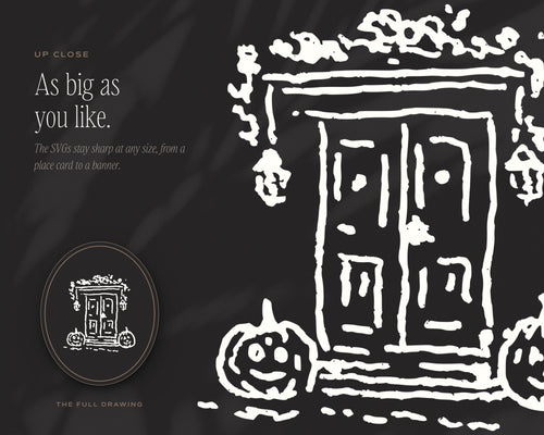 Classic Halloween Doodle Pack, up close