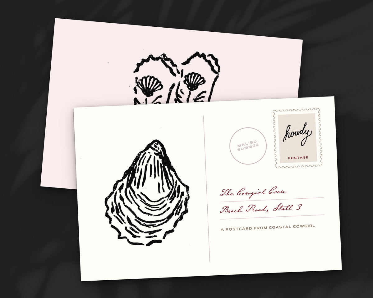 Coastal Cowgirl Doodle Pack, postcard