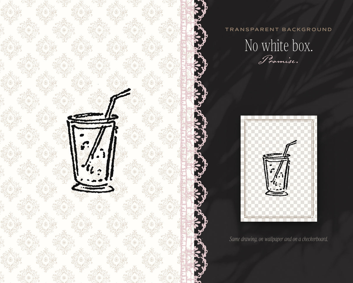 Cocktail Hour Doodle Pack, no white box