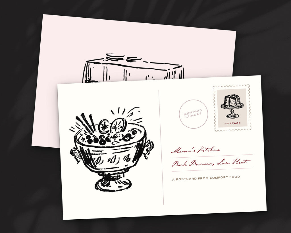 Comfort Food Doodle Pack, postcard