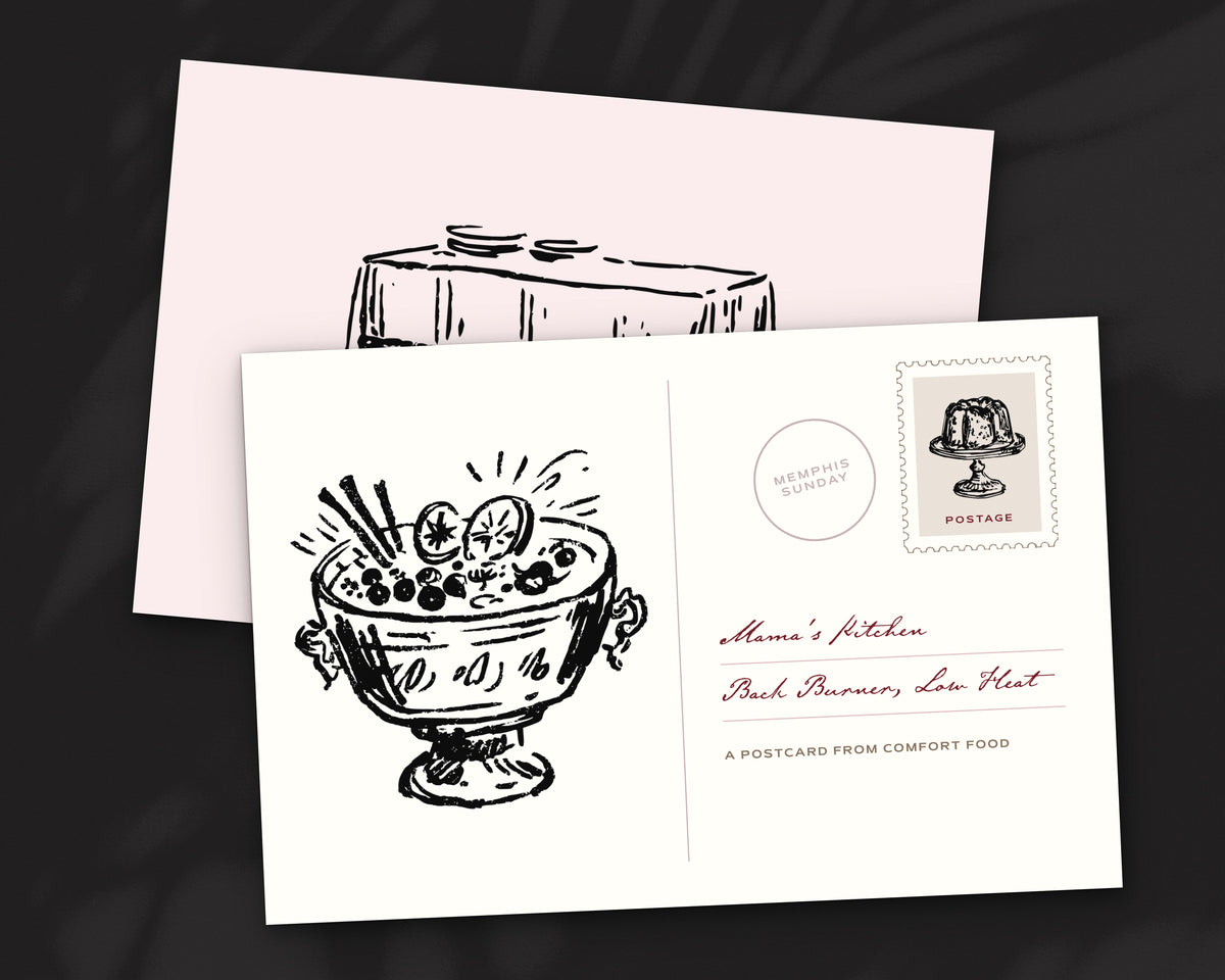Comfort Food Doodle Pack, postcard