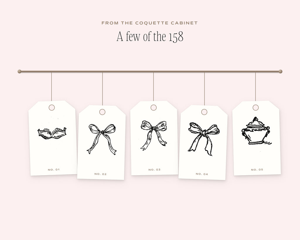 Coquette 4-Pack Doodle Bundle, on the rail