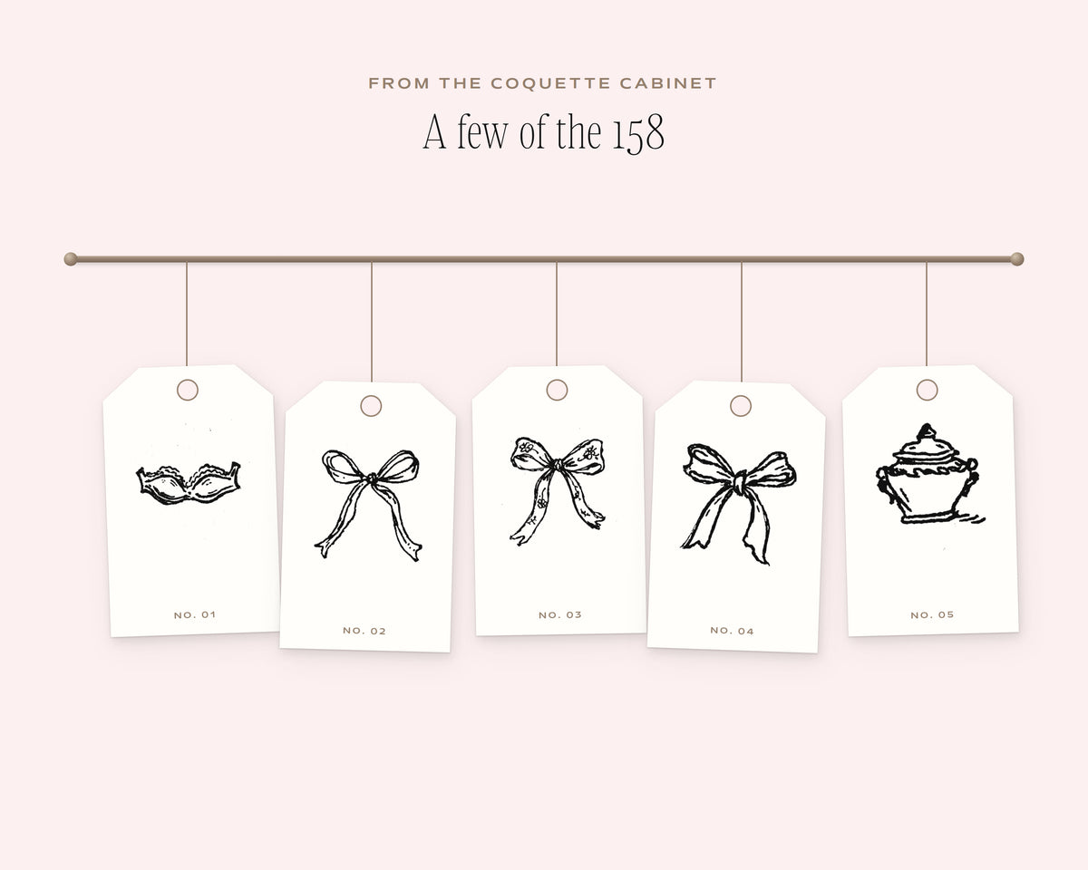 Coquette 4-Pack Doodle Bundle, on the rail