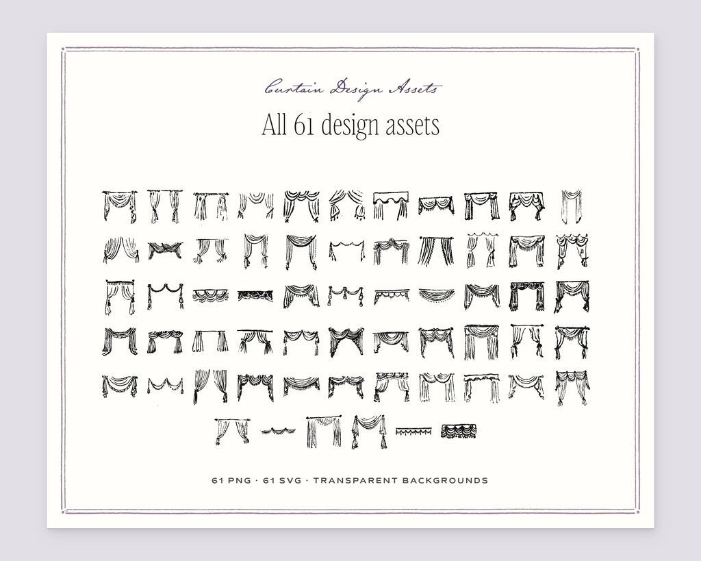 Curtain Design Assets, everything in the set