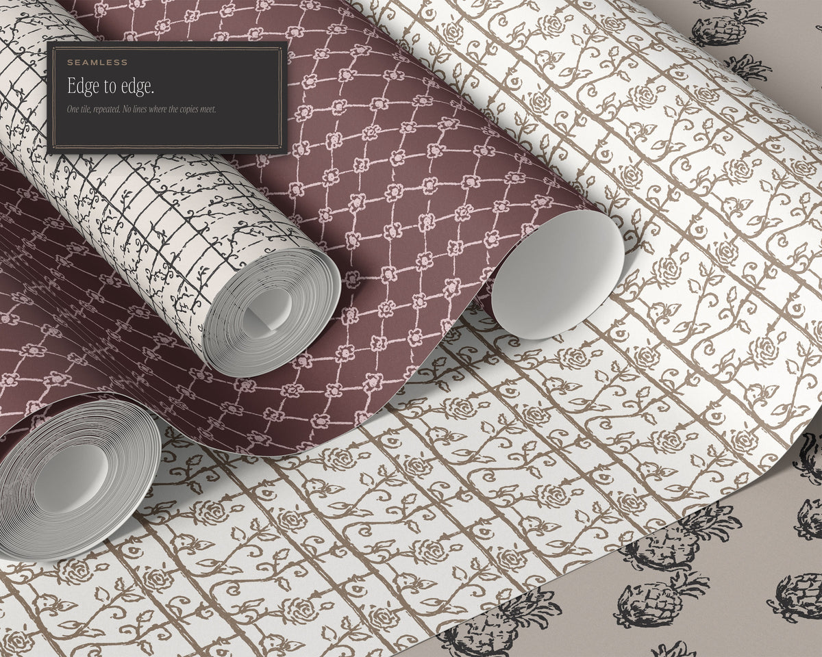Damask & Ironwork Seamless Pattern Bundle, edge to edge