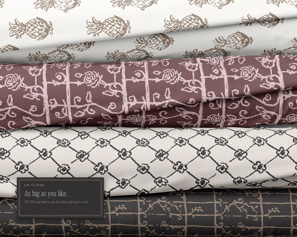 Damask & Ironwork Seamless Pattern Bundle, as big as you like