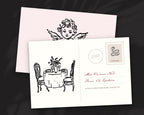 Dark Coquette Doodle Pack, postcard