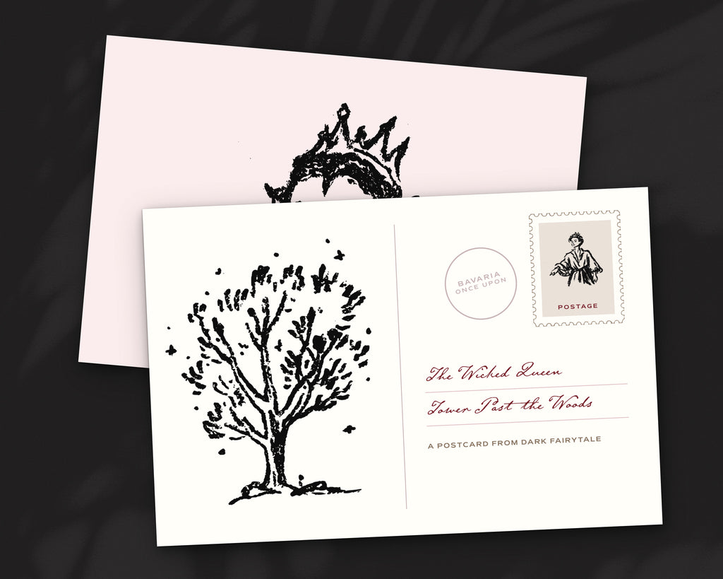 Dark Fairytale Doodle Pack, postcard