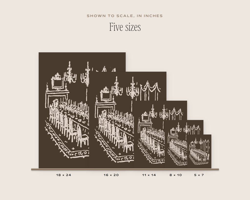 Dinner Party Art Print, five sizes