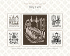Dinner Party Art Print, hang it with