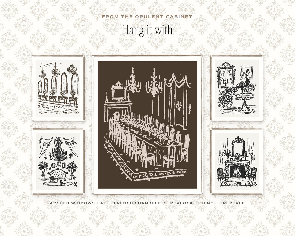 Dinner Party Art Print, hang it with