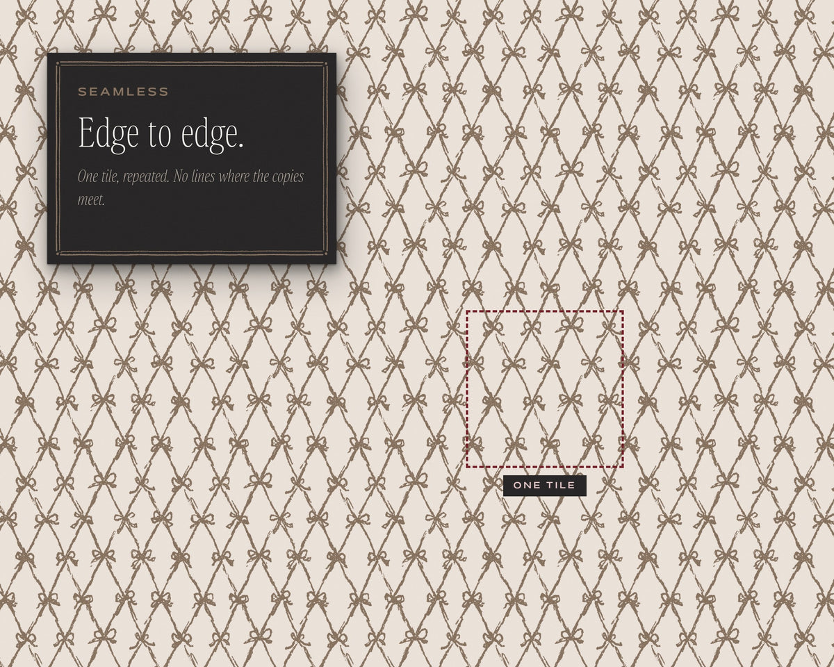 Bows & Ribbons Seamless Pattern Bundle, edge to edge