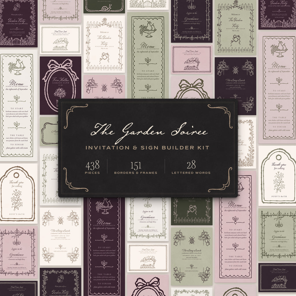 The Garden Soiree Invitation & Sign Builder Kit, cover