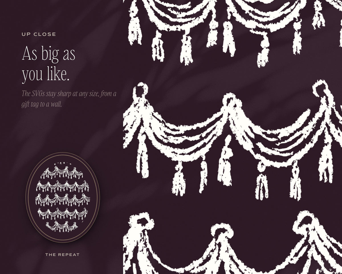 Theater & Art Deco Seamless Pattern Bundle, up close