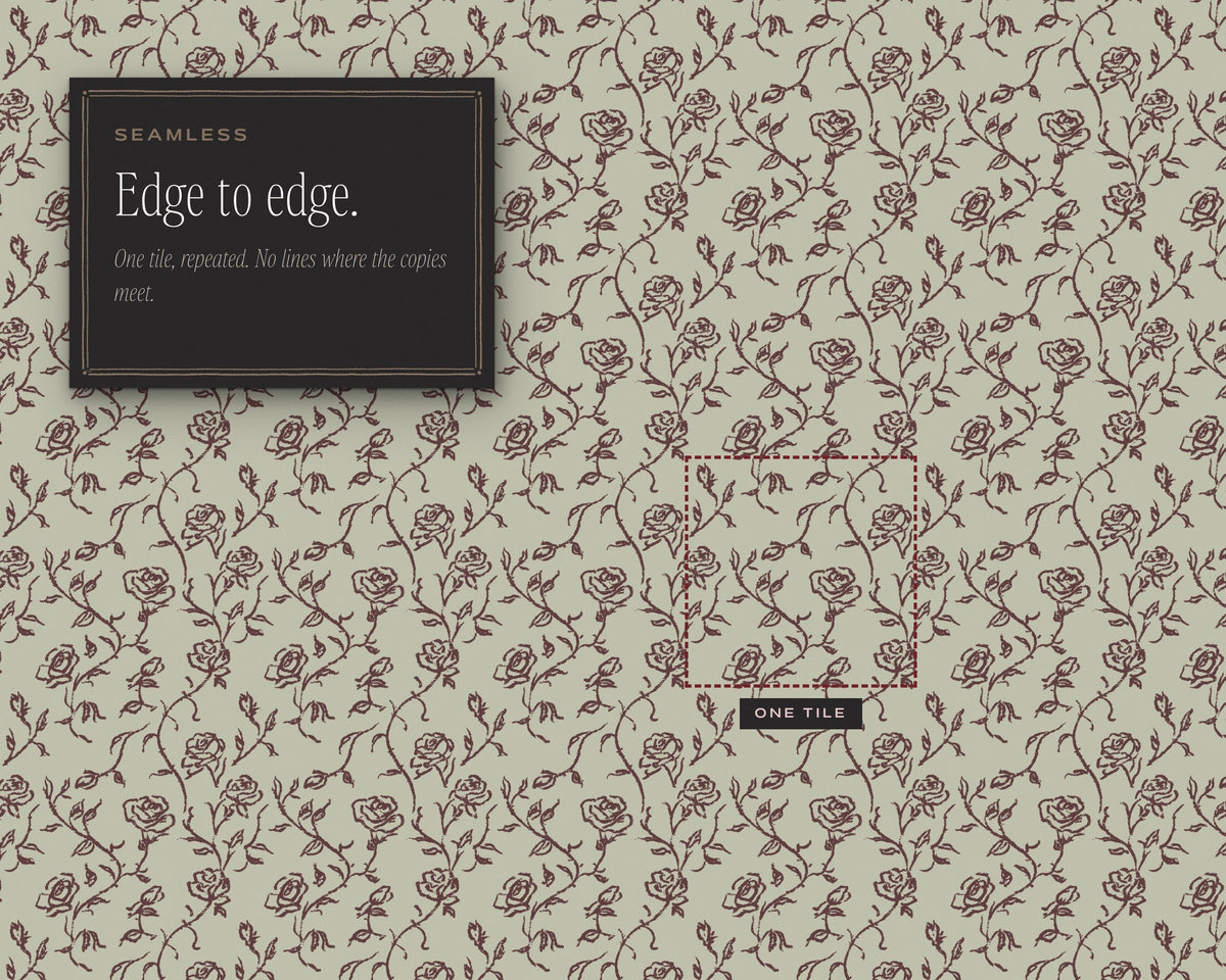 Roses & Florals Seamless Pattern Bundle, edge to edge