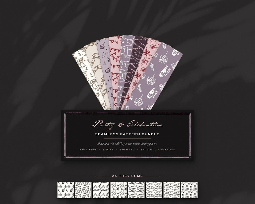 Party & Celebration Seamless Pattern Bundle, the fan
