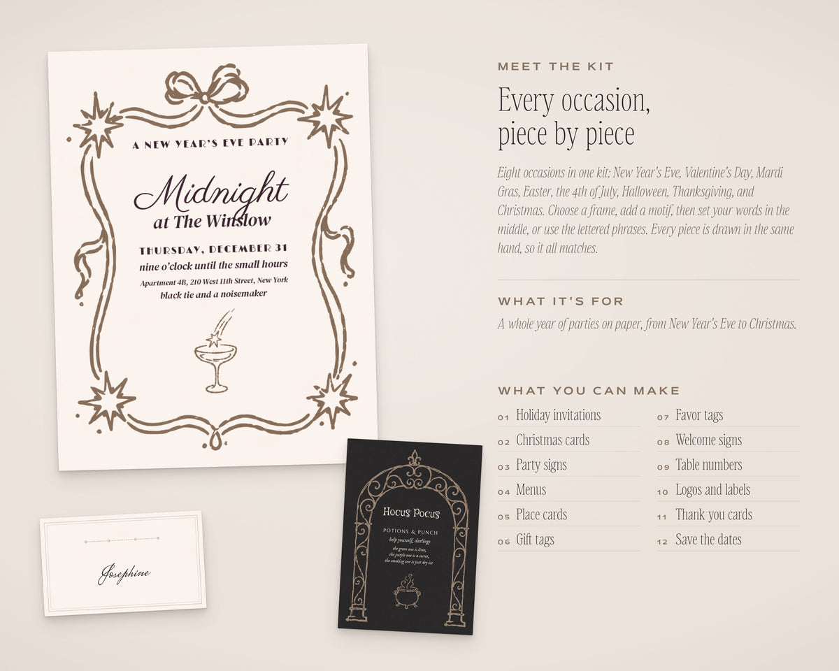 The Occasions Invitation & Sign Builder Kit, introduction