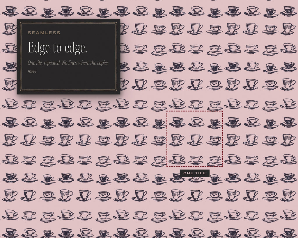 Tea Party & Picnic Seamless Pattern Bundle, edge to edge