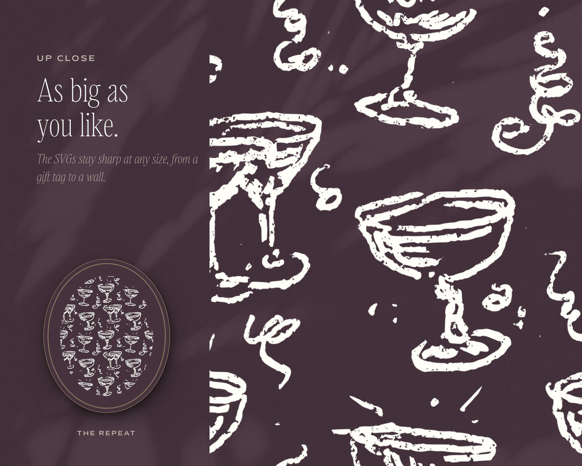 Party & Celebration Seamless Pattern Bundle, up close