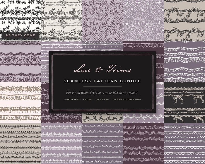 Lace & Trims Seamless Pattern Bundle