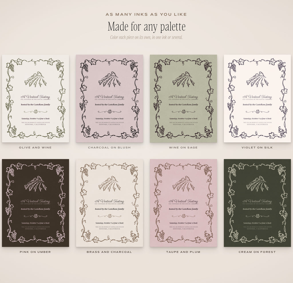 The Grand Vacation Invitation & Sign Builder Kit, any palette