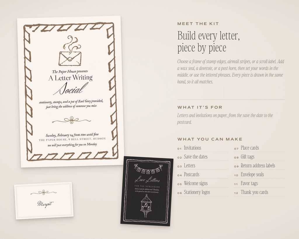 The Stationer's Desk Invitation & Sign Builder Kit, introduction