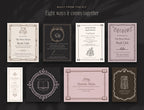 The Book Club Invitation & Sign Builder Kit, built from the kit