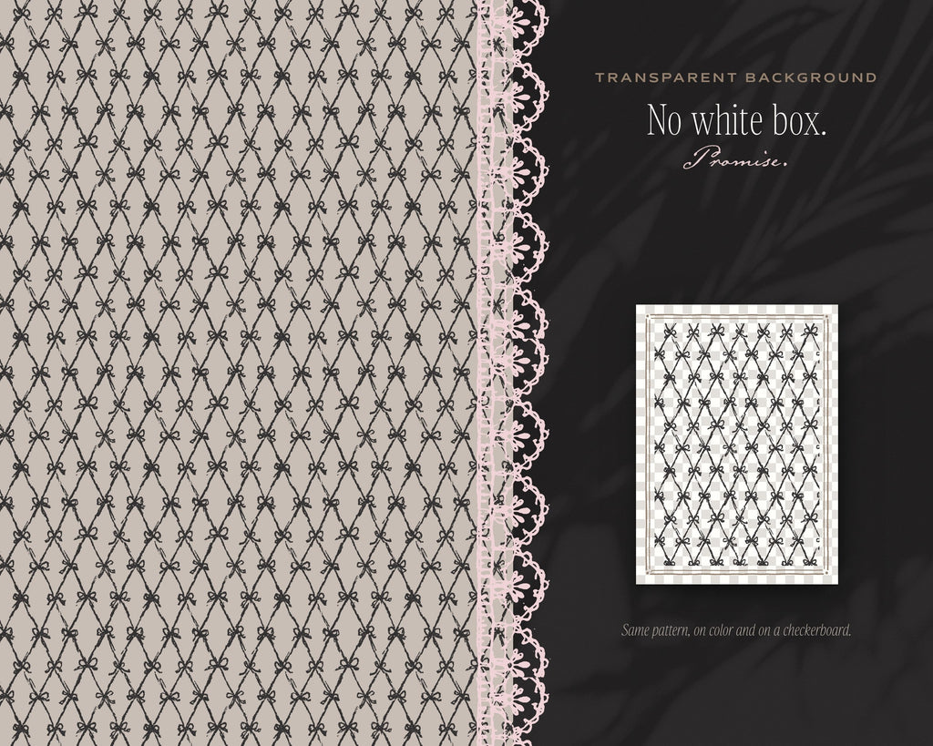 Bows & Ribbons Seamless Pattern Bundle, no white box