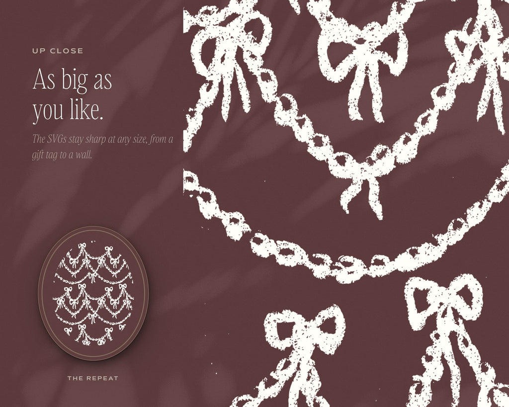 Pearls & Hearts Seamless Pattern Bundle, up close