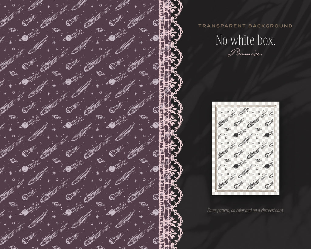 Night Sky Seamless Pattern Bundle, no white box
