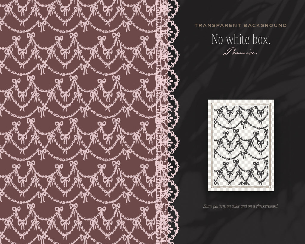 Pearls & Hearts Seamless Pattern Bundle, no white box
