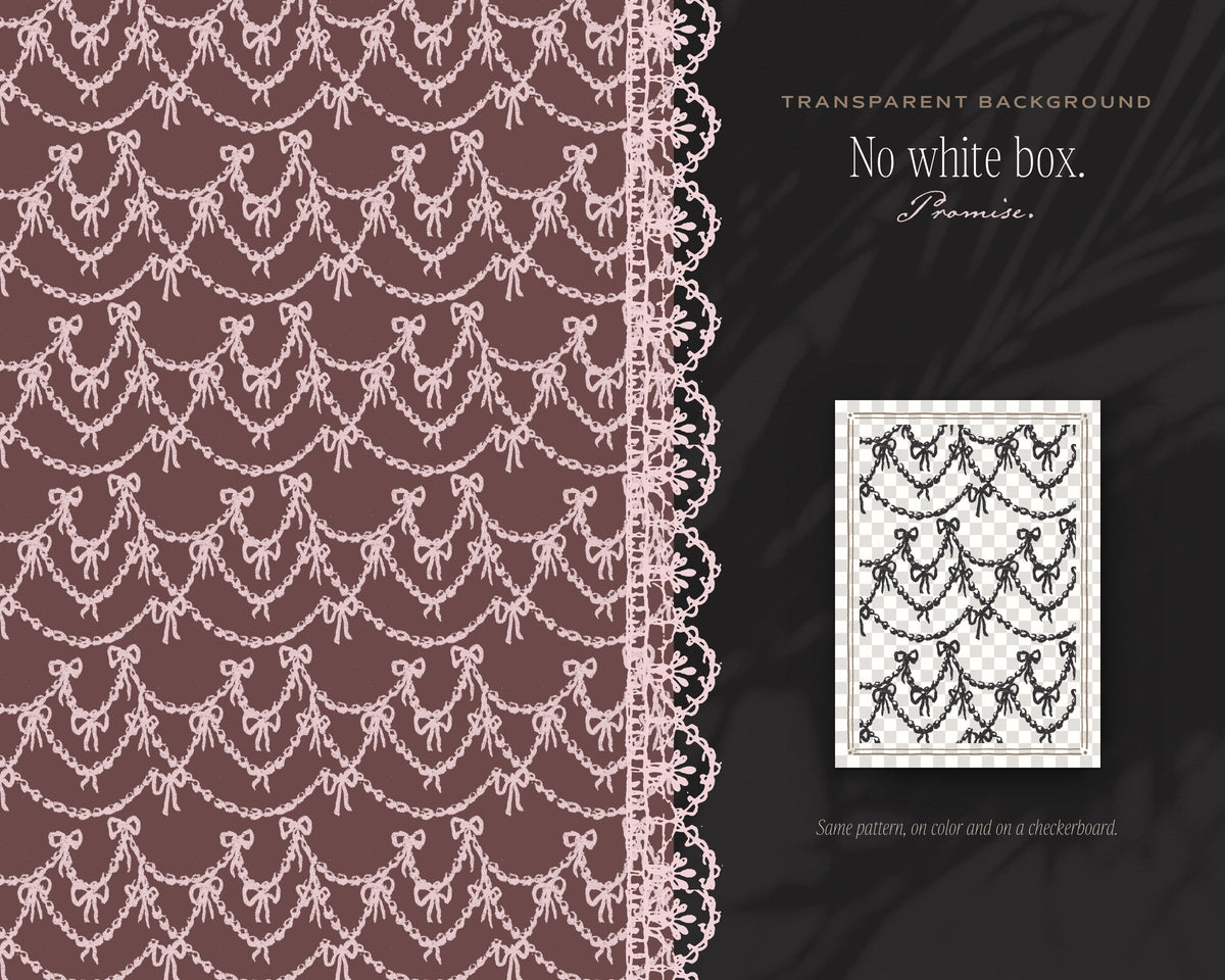 Pearls & Hearts Seamless Pattern Bundle, no white box