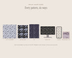 Night Sky Seamless Pattern Bundle, six sizes