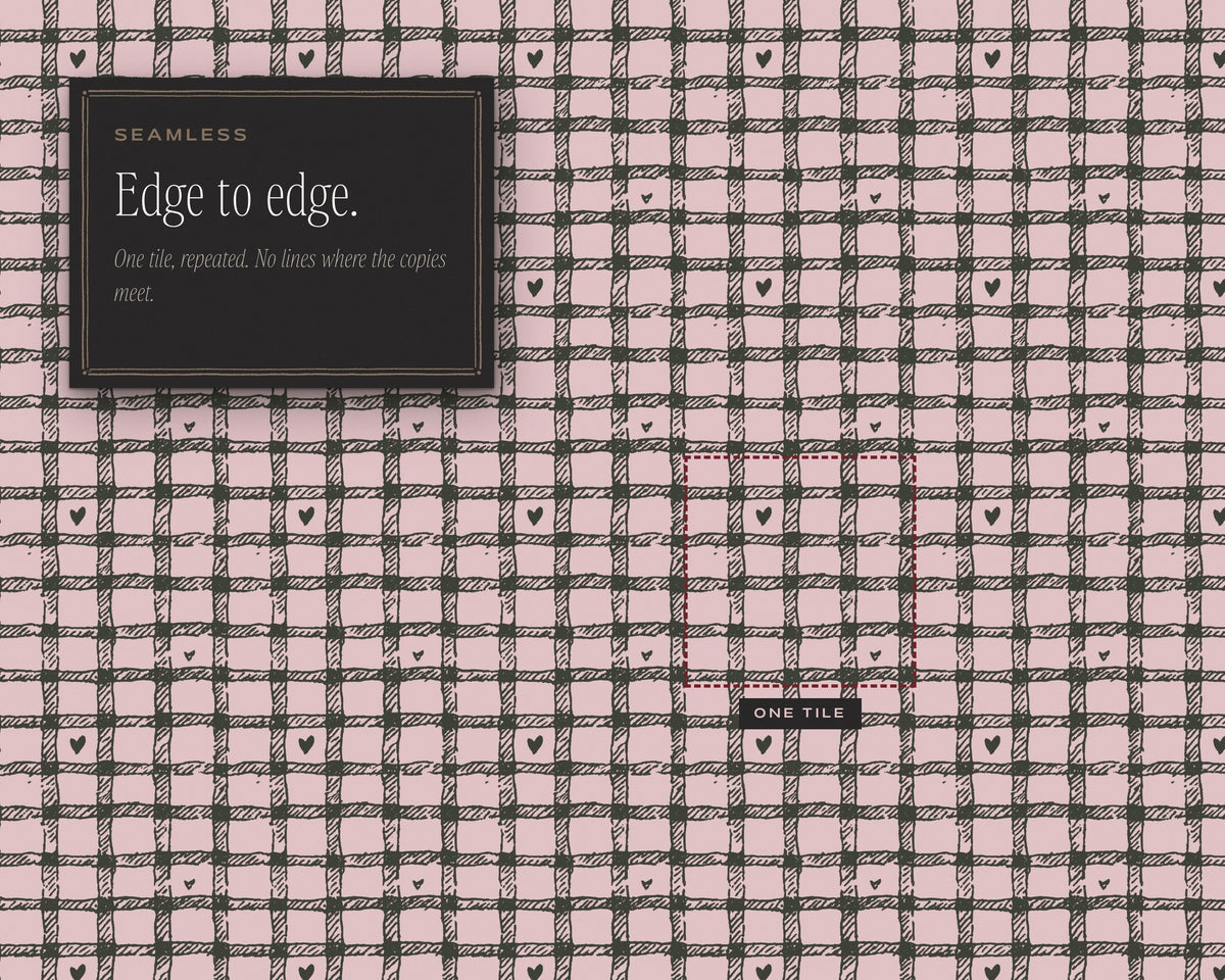 Gingham & Checks Seamless Pattern Bundle, edge to edge