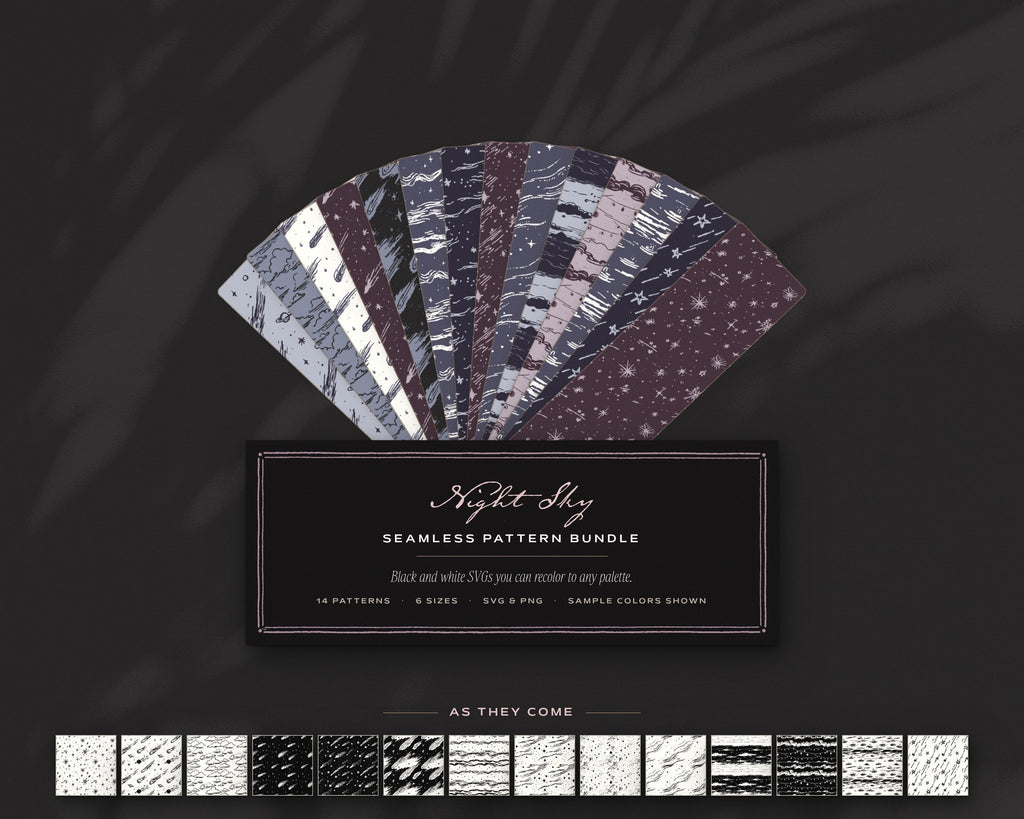 Night Sky Seamless Pattern Bundle, the fan