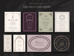 The Supper Club Invitation & Sign Builder Kit, built from the kit