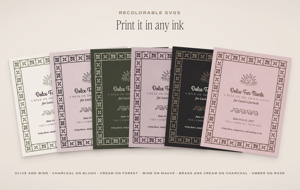 The Grand Vacation Invitation & Sign Builder Kit, any ink