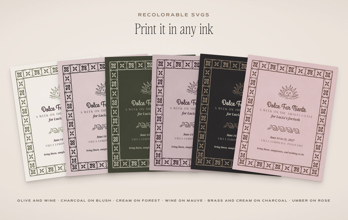 The Grand Vacation Invitation & Sign Builder Kit, any ink