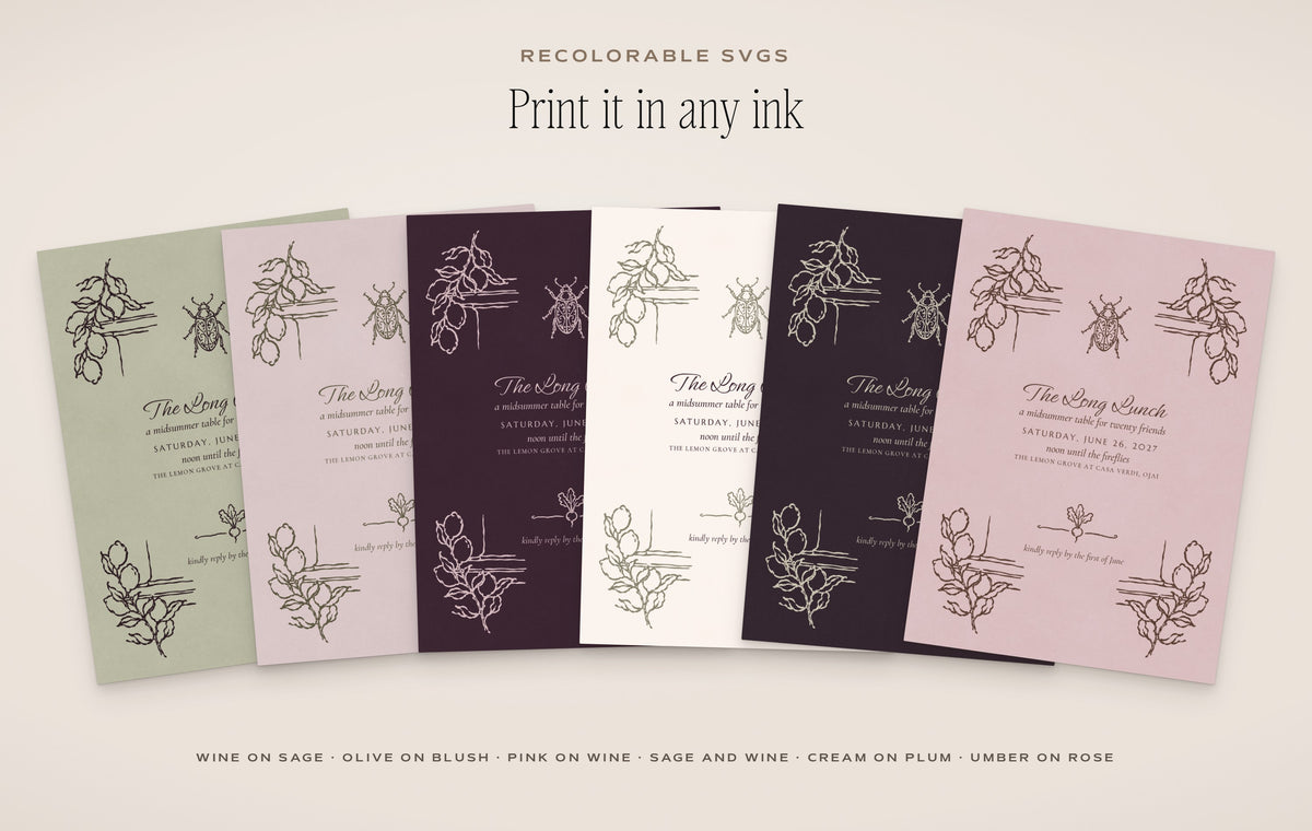 The Garden Soiree Invitation & Sign Builder Kit, any ink