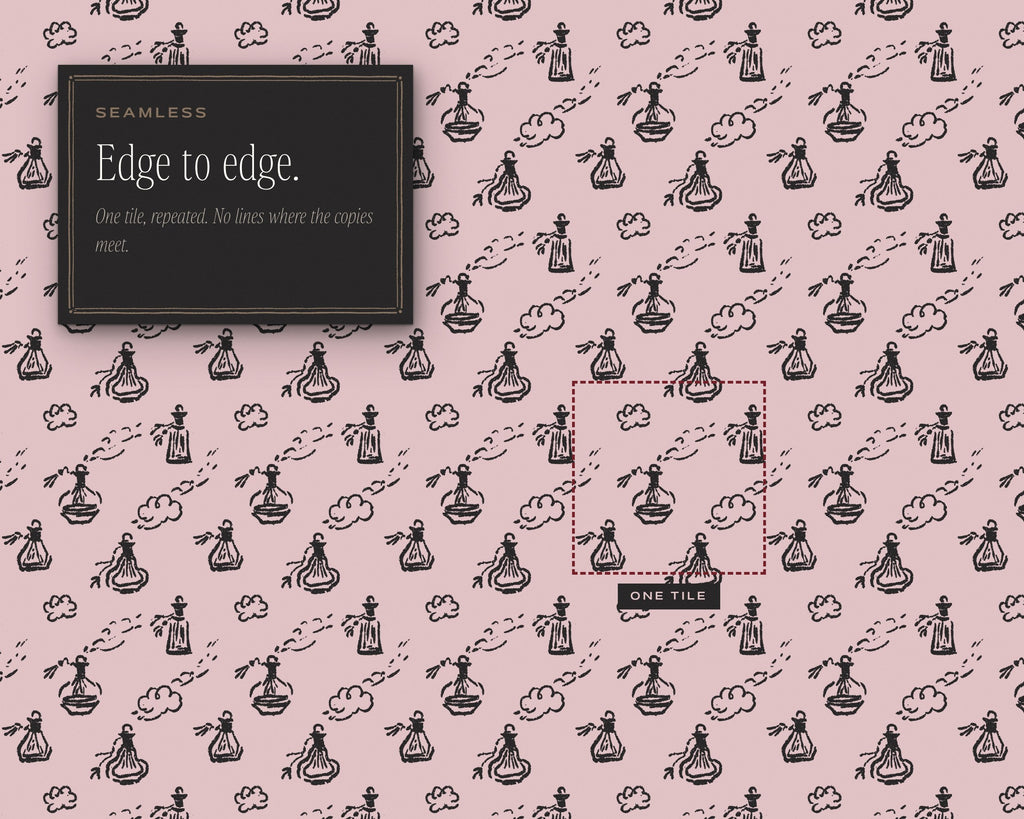 Vanity & Boudoir Seamless Pattern Bundle, edge to edge