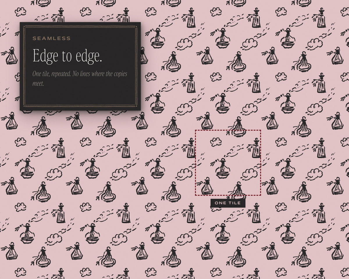Vanity & Boudoir Seamless Pattern Bundle, edge to edge