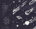 Night Sky Seamless Pattern Bundle, up close