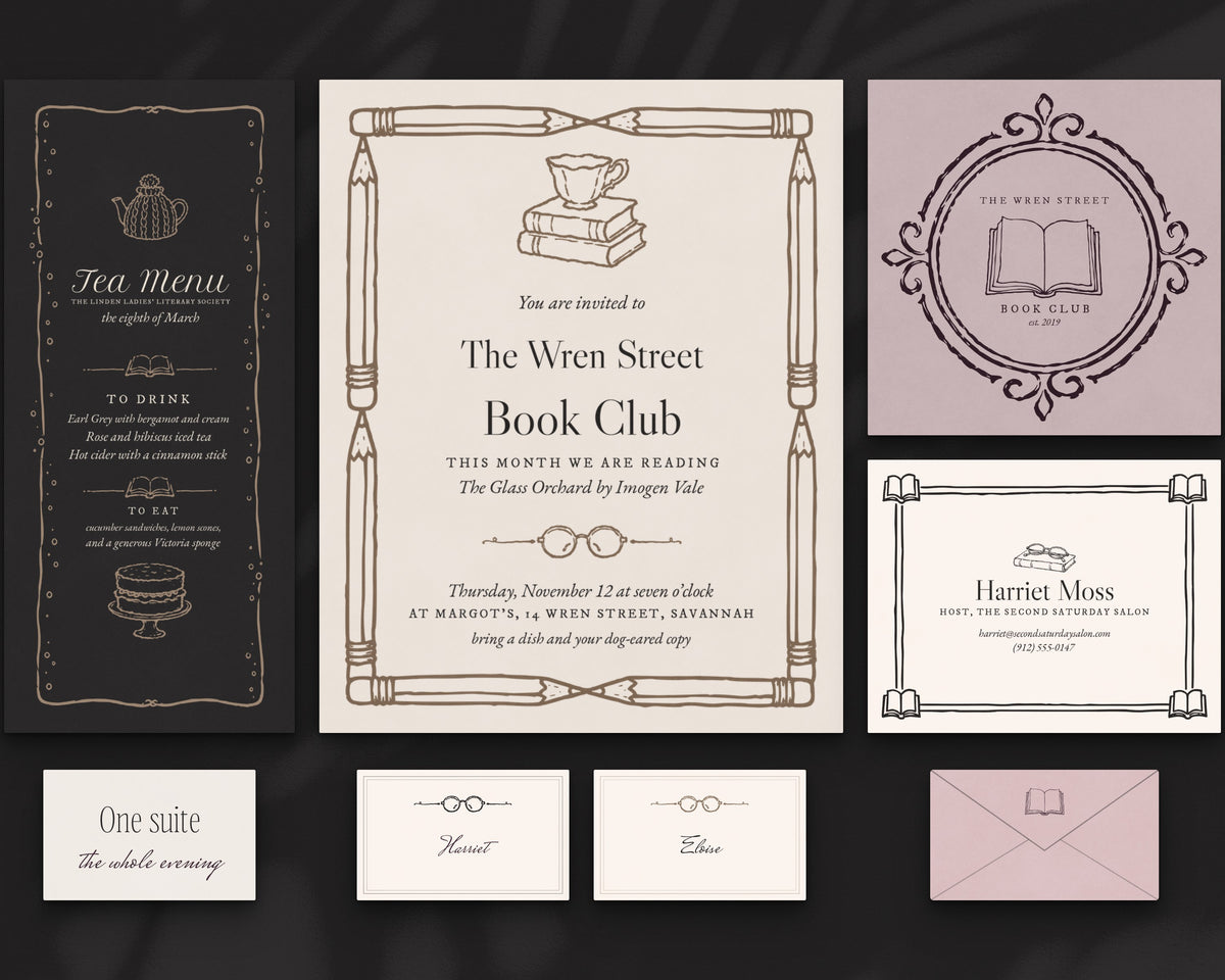 The Book Club Invitation & Sign Builder Kit, the whole evening