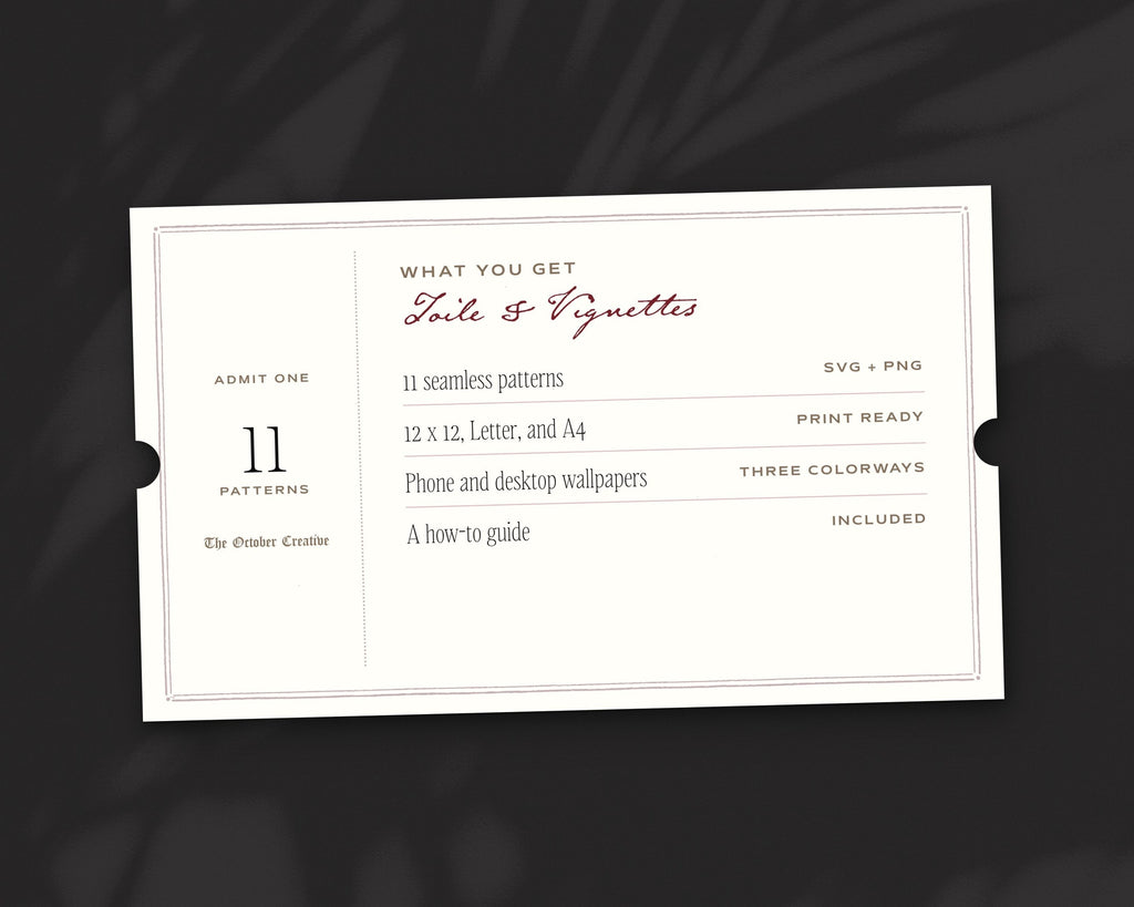 Toile & Vignettes Seamless Pattern Bundle, what you get