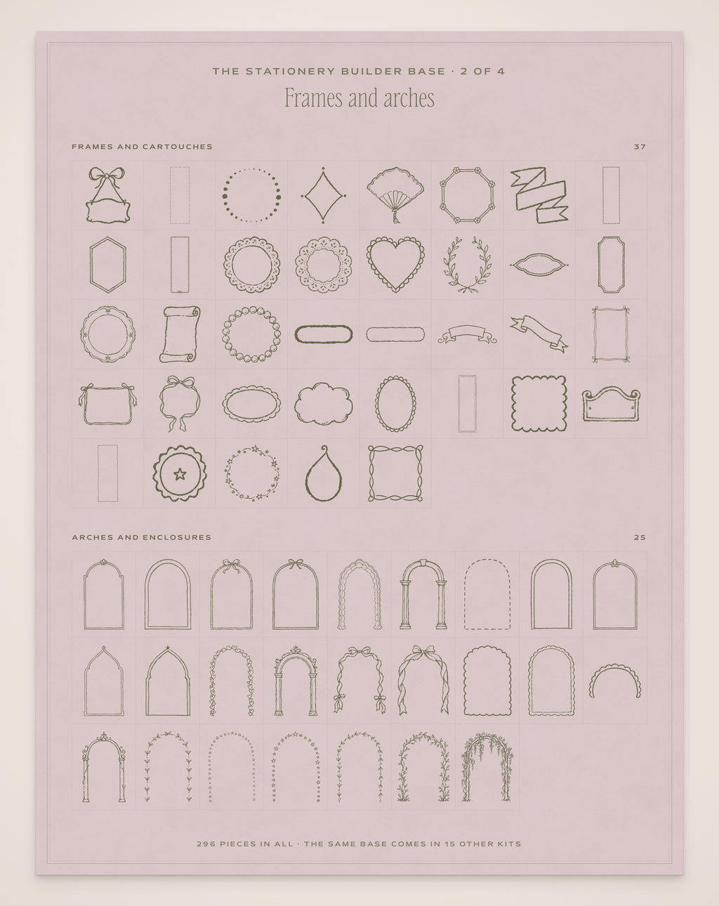 The Garden Soiree Invitation & Sign Builder Kit, stationery base 2
