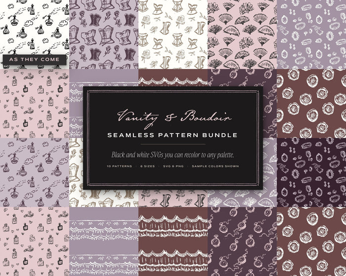 Vanity & Boudoir Seamless Pattern Bundle